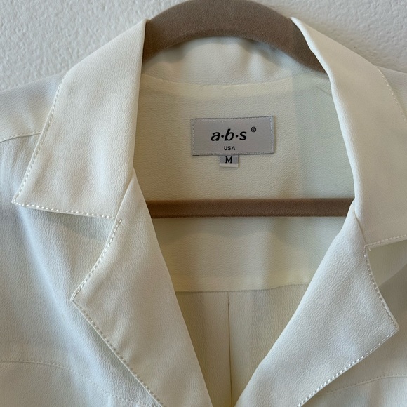 abs Vintage Cream/Pale Yellow Button Down (Medium) - Picture 2 of 6